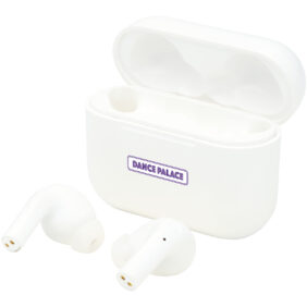 Braavos 2 True Wireless auto pair earbuds – White with logo