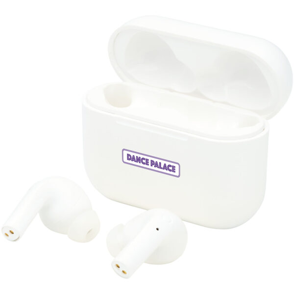 Braavos 2 True Wireless auto pair earbuds – White with logo