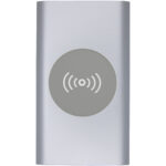 Juice 4000mAh wireless power bank – Silver front view