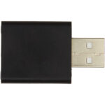 Incognito USB data blocker – Solid black back view