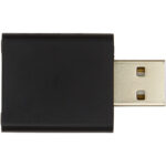 Incognito USB data blocker – Solid black front view