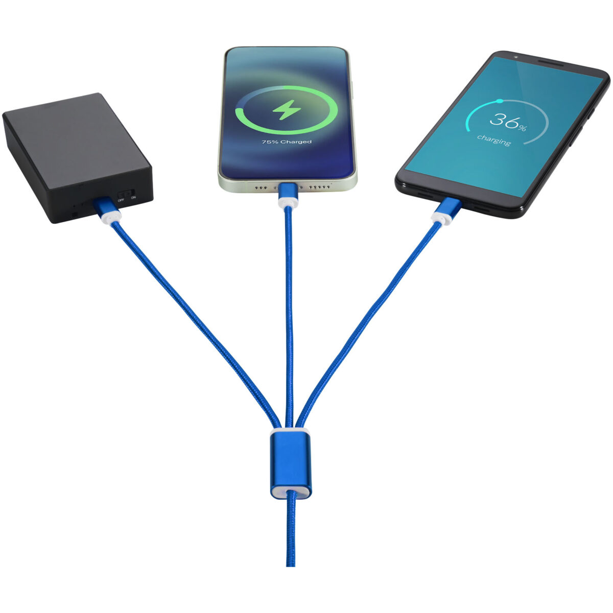 Versatile 5-in-1 charging cable – Royal blue extra view