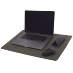Hybrid desk pad – Dark grey with logo
