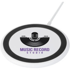 Peak 10W magnetic wireless charging pad – Solid black with logo