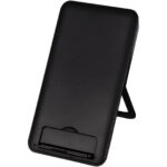 Loop 10W recycled plastic wireless charging pad with phone stand – Solid black extra view