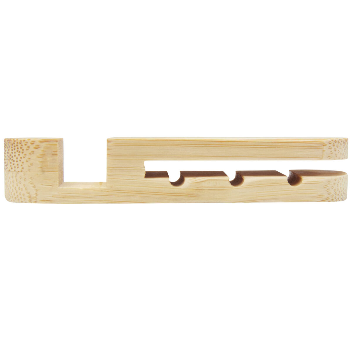 Edulis bamboo cable manager – Beige front view
