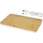 Medake 10W bamboo wireless charger – Beige extra view