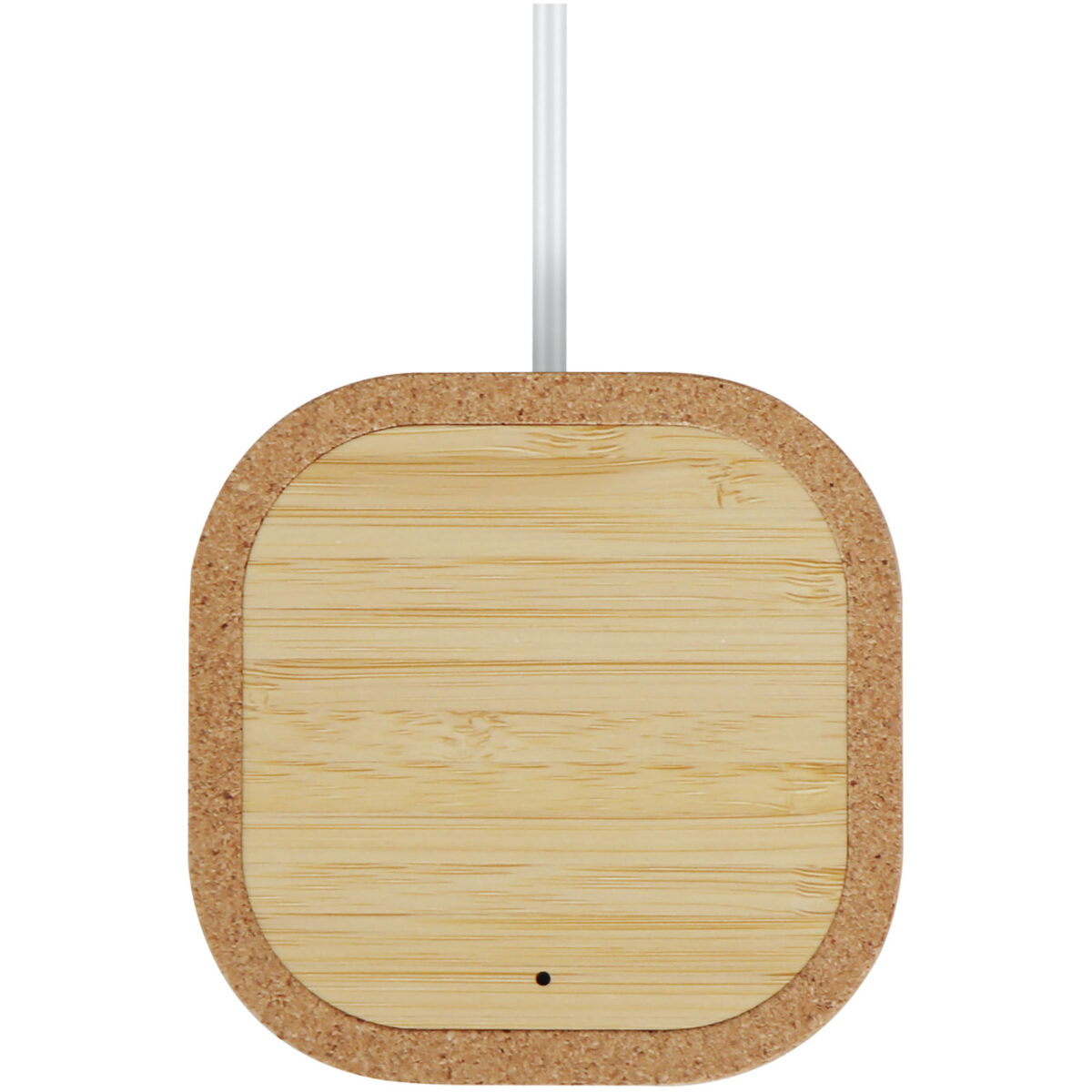 Cerris 15W cork wireless charging pad – Natural front view