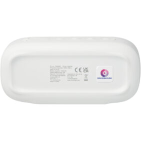 Stark 2.0 5W recycled plastic IPX5 Bluetooth® speaker – White with logo