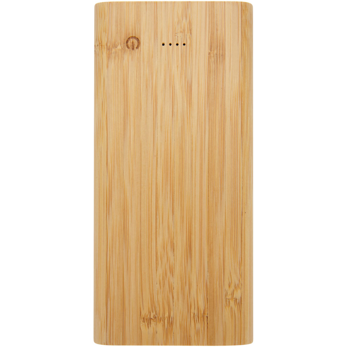 Tulda 10.000 mAh bamboo power bank – Natural front view