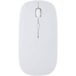 Menlo RCS recycled plastic wireless mouse – White front view