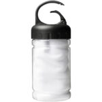 Remy cooling towel in PET container – White front view