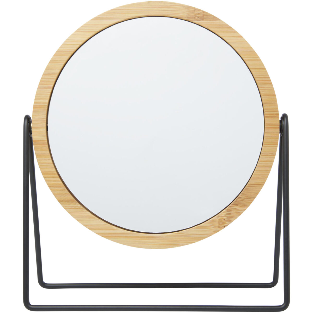 Hyrra bamboo standing mirror – Natural front view