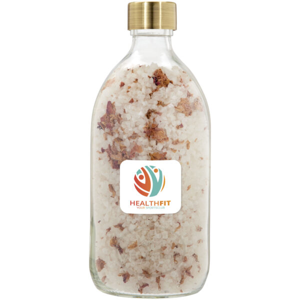 Wellmark Just Relax 500 ml bath salt - roses fragrance – Transparent clear with logo