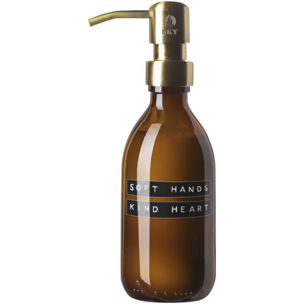 Wellmark Soft Hands 250 ml hand lotion dispenser – Amber heather with logo