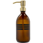 Wellmark Bubbles 500 ml hand soap dispenser – Amber heather back view