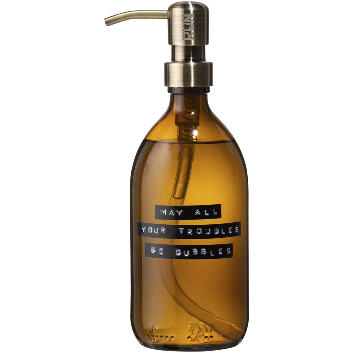 Wellmark Bubbles 500 ml hand soap dispenser – Amber heather with logo