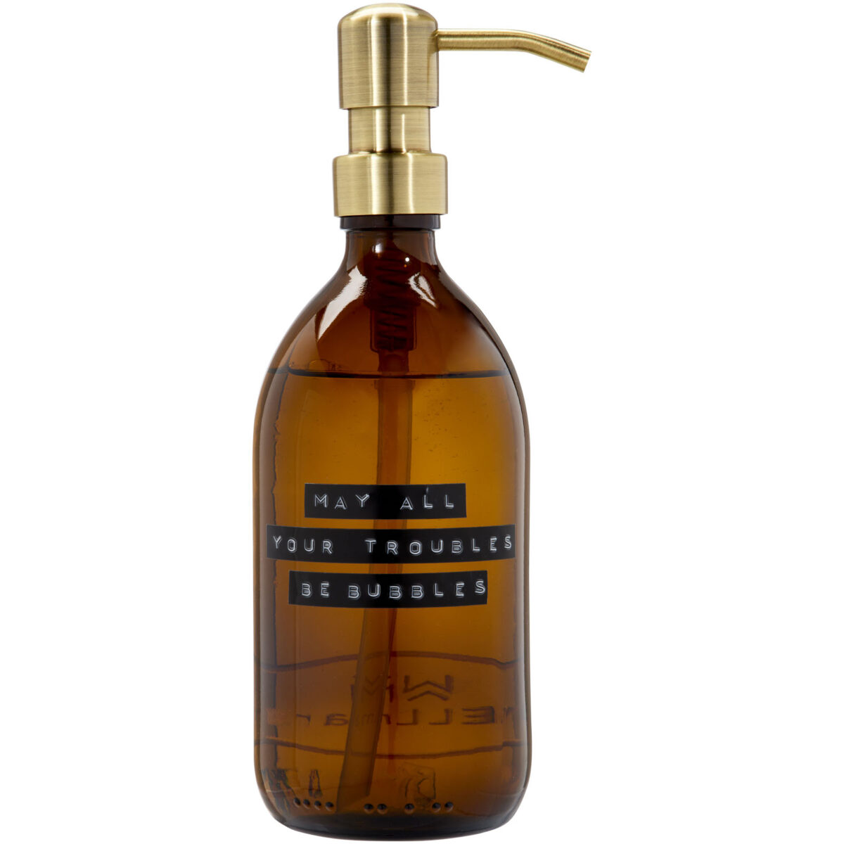 Wellmark Bubbles 500 ml hand soap dispenser – Amber heather front view