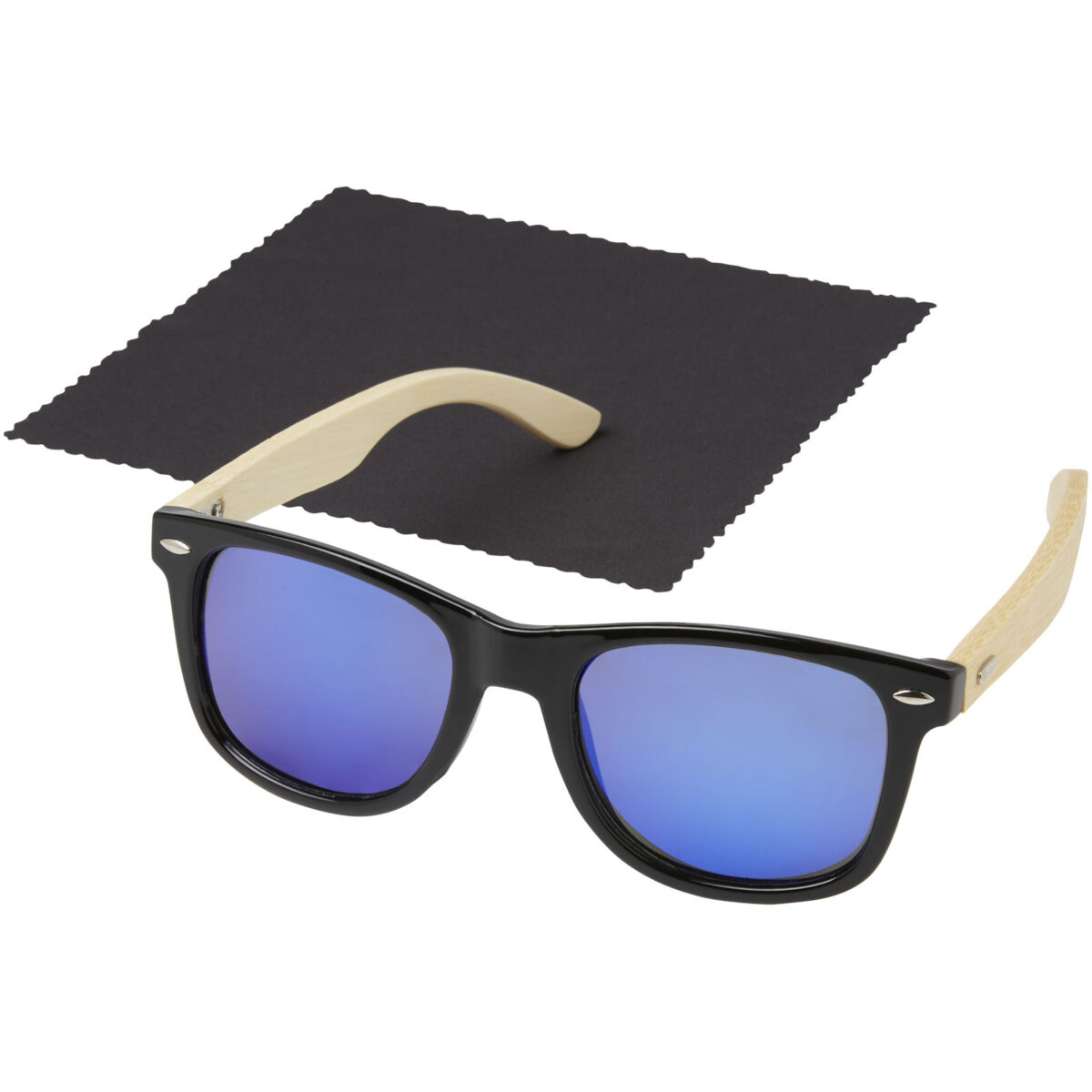 Taiyō rPET/bamboo mirrored polarized sunglasses in gift box – Wood extra view
