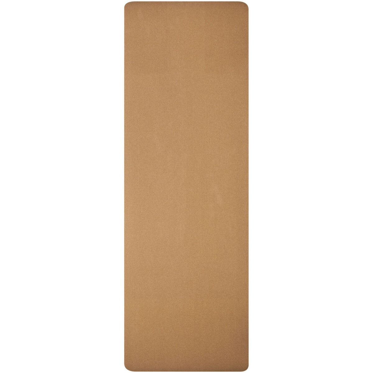 Trikona cork yoga mat – Natural front view