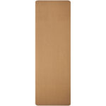 Trikona cork yoga mat – Natural front view
