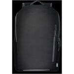 Aqua 15" GRS recycled water resistant laptop backpack 21L – Solid black extra view