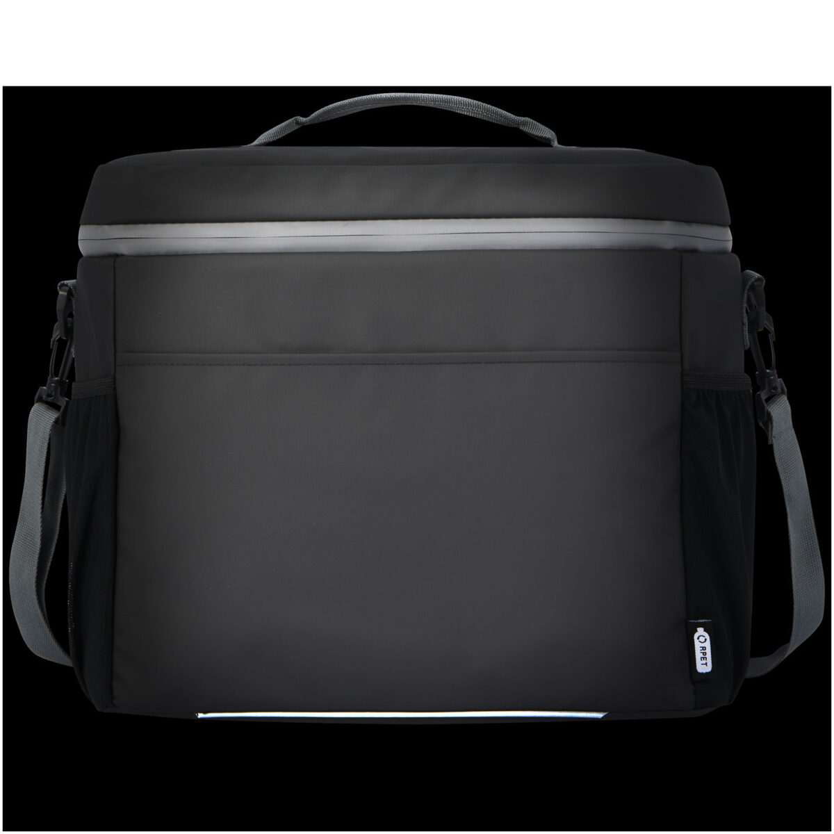Aqua 20-can GRS recycled water resistant cooler bag 22L – Solid black extra view