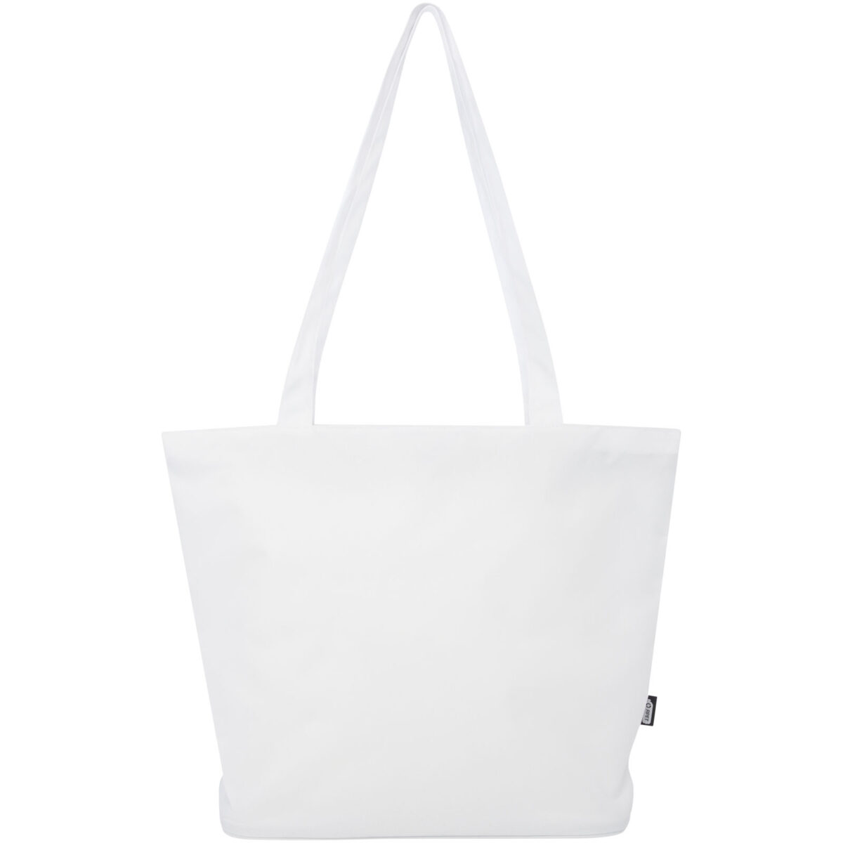 Panama GRS recycled zippered tote bag 20L – White front view