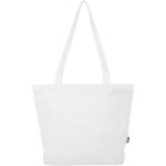 Panama GRS recycled zippered tote bag 20L – White front view