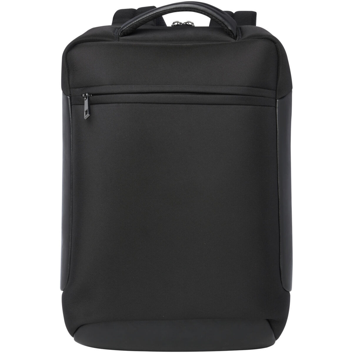 Expedition Pro 15.6" GRS recycled compact laptop backpack 12L – Solid black front view
