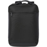 Expedition Pro 15.6" GRS recycled compact laptop backpack 12L – Solid black front view
