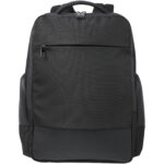 Expedition Pro 15.6" GRS recycled laptop backpack 25L – Solid black front view