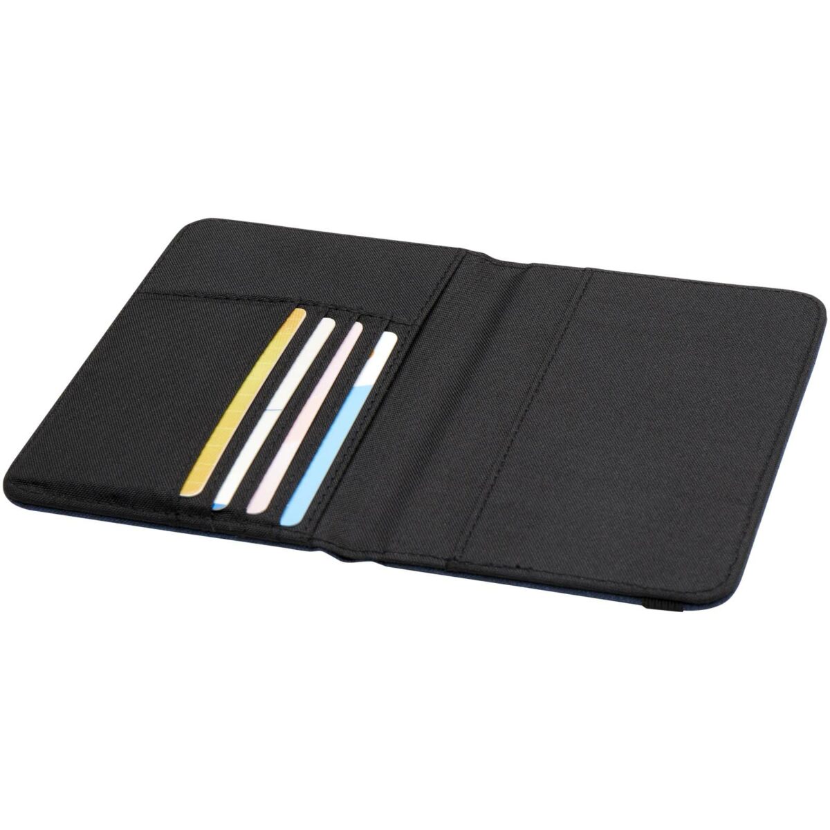 Ross GRS RPET RFID passport holder – Heather navy extra view