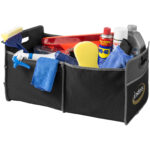 Accordion trunk organiser – Solid black with logo