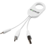 Troop 3-in-1 charging cable – White with logo