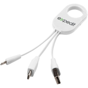 Troop 3-in-1 charging cable – White with logo