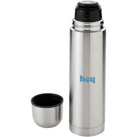 Sullivan 750 ml vacuum insulated flask – Silver with logo