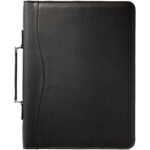 Ebony A4 briefcase portfolio – Solid black front view