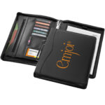 Ebony A4 briefcase portfolio – Solid black with logo