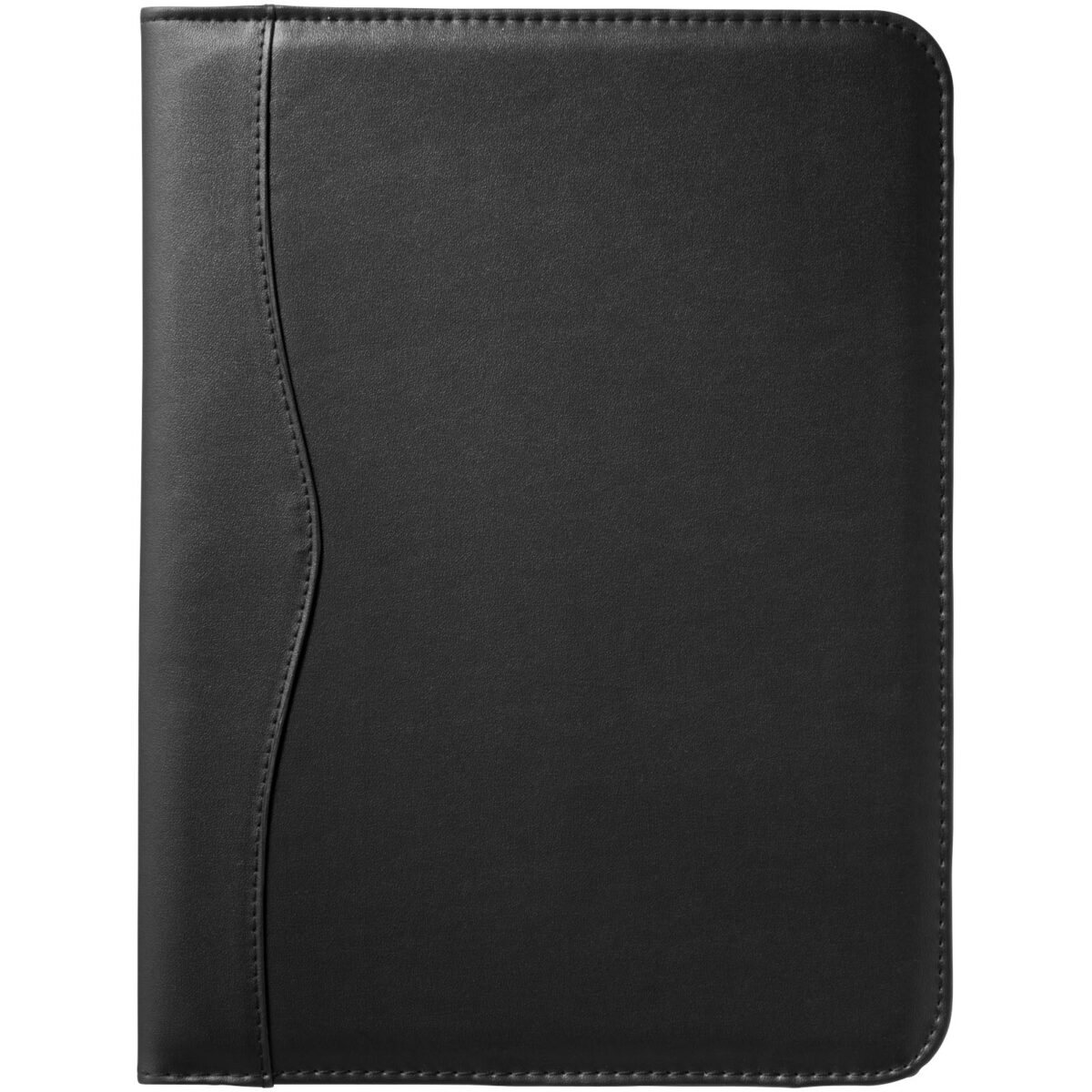 Ebony A4 portfolio – Solid black front view