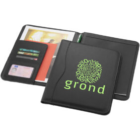 Ebony A4 portfolio – Solid black with logo