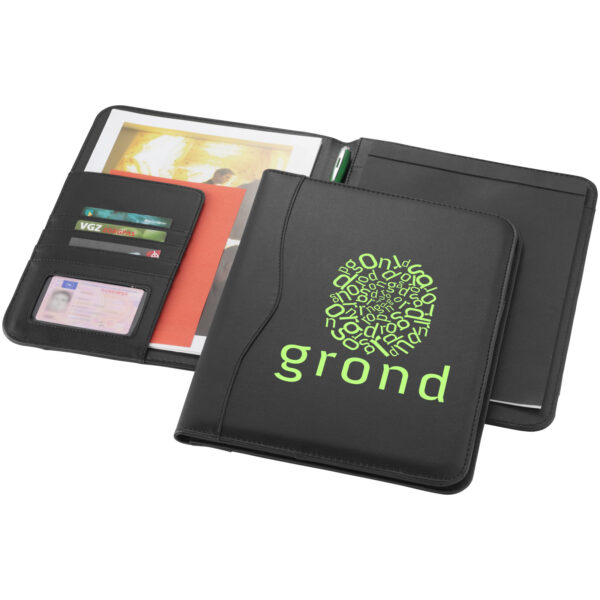 Ebony A4 portfolio – Solid black with logo