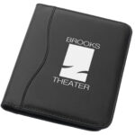 Ebony A5 portfolio – Solid black with logo