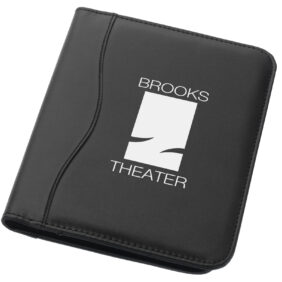 Ebony A5 portfolio – Solid black with logo