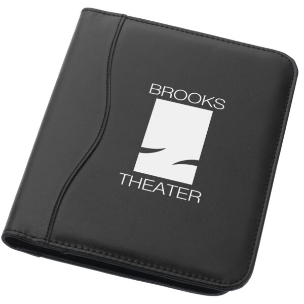 Ebony A5 portfolio – Solid black with logo