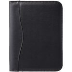 Ebony A5 portfolio – Solid black front view