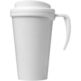Brite-Americano® grande 350 ml insulated mug – White front view