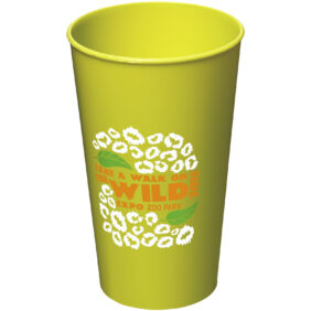 Arena 375 ml plastic tumbler – Lime with logo