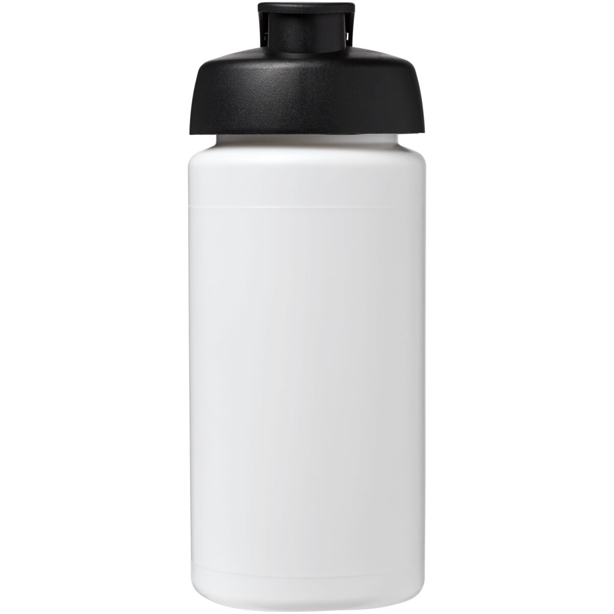 Baseline® Plus grip 500 ml flip lid sport bottle – White front view
