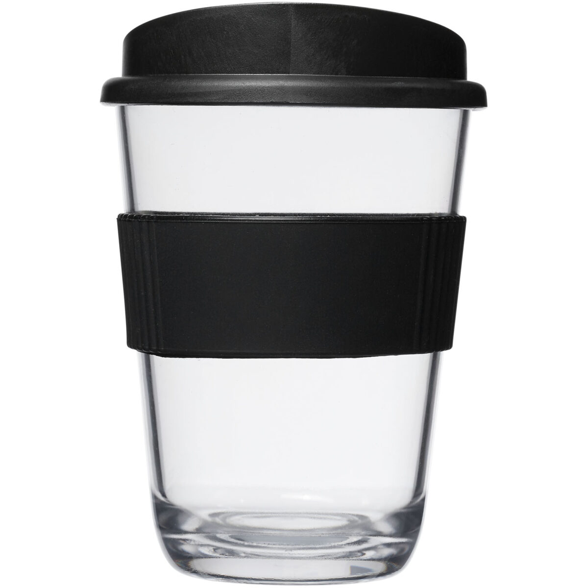 Americano® Cortado 300 ml tumbler with grip – Solid black front view